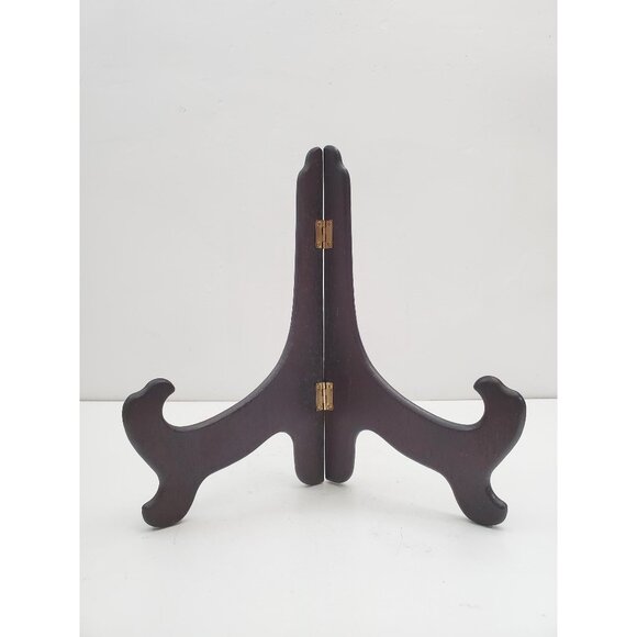 wood 12 inch plate stand, picture easel, tabletop stand, photograph stand, - Picture 1 of 10